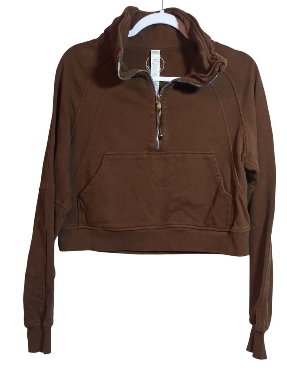 Lululemon Scuba Oversized Funnel Neck Half Zip Java Athleisure Size 4